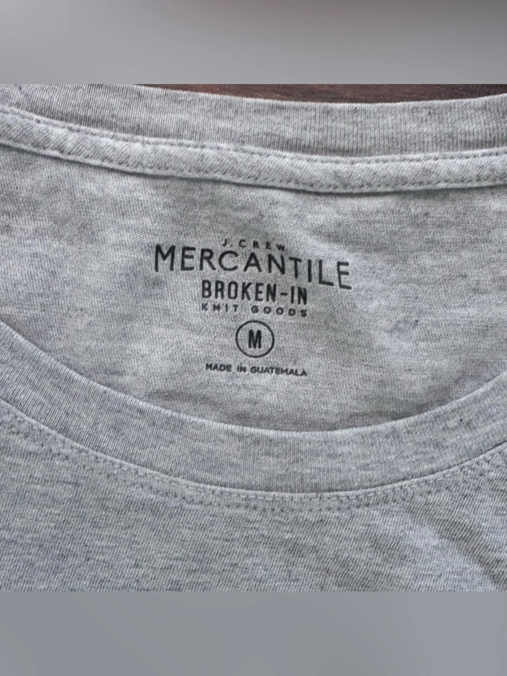 J.Crew Mercantile Broken-In Everyday Crewneck Tee Light Gray Medium Soft
